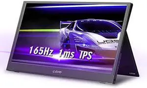 G-STORY 17.3 Inch Portable Monitor, Upgraded 165Hz 144Hz 1080P FHD Eye Care HDR 1ms IPS Screen USB C Gaming Monitor 99% sRGB Computer Display HDMI for Laptop PC Phone NS Xbox PS5 with Smart Cover