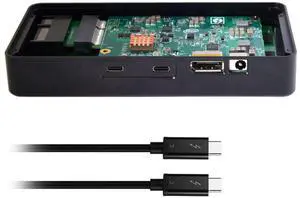 Cablecc USB4 USB4.0 to Dual NVME AHCI NGFF M-Key SSD Raid Docking & Displayport Cartridge Adapter