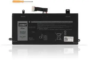 LUSONBAY J0PGR Laptop Battery Replacement for Dell Latitude 12 5285 5290 E5285 E5290 2 in 1 Series T17G T17G001 T17G002 New Battery for X16TW FTH6F FTG78 1WND8 0J0PGR 0RDYCT RDYCT 0J0PGR 7.6V/42Wh