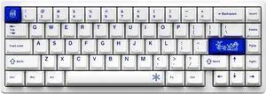 BOYI Lucky65 V2 Aluminum CNC Quick Release Mechanical Keyboard,QMK/VIA Programmable BT5.0/2.4G/Type-C Tri-Mode Wireless RGB Gasket Mounted Customized NKRO Gaming Keyboard for PC/Tablet(White)
