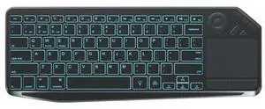 JOMAA 2.4G Wireless Bluetooch Dual Mode Connection TV Keyboard with Touchpad Media Control Multimedia Rechargeable 7Color Backlit Keyboard for Computer, Smart TV, Desktop, Laptop, iPad, Tablet
