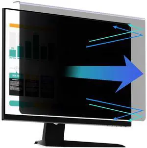 Computer Privacy Screen Protector for 23, 23.6, 23.8 and 24 Inches Monitor Anti Blue Light Filter Hanging Type Anti Scratch Easy Installation Shield for Desktop Computer (24 Inches)
