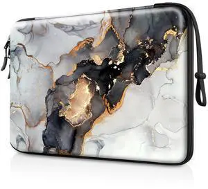 FINPAC Hard Laptop Sleeve Case for 13 inch MacBook Air M4 M3 M2 M1 2025 2024, 14 inch MacBook Pro M4/M3/M2/M1 A2918 A2992 A2779 A2442, Waterproof Case for Dell, Surface Laptop, HP, Acer, Cloudy Marble