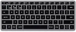 Satechi Slim X1 Bluetooth Backlit Keyboard for Mac, Illuminated Keys & Multi-Device Sync, for MacBook Air/Pro M4, iPad Air/Pro M4, iPad/iPad mini, Mac mini, iMac - Space Gray