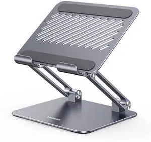 UGREEN Tablet Stand Holder for Desk Dual Rod Support Aluminum Tablet Holder Adjustable Multi-Angle Home Office Accessories Compatible with iPad Pro 13 12 11 10.5 Air Mini 5 4 3 2 Phone E-Reader Grey