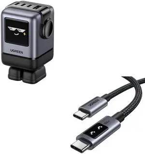UGREEN Uno 100W Charger Bundle with Uno 3.3FT 100W USB C Cable for iPhone 16/16 Plus/16 Pro/16 Pro Max/15, MacBook Pro/Air, iPad Pro/Air, Galaxy S24 Ultra
