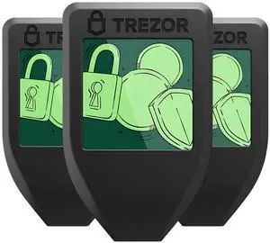 3 of Trezor Model T + 1x Protective Glove for Model T (Camo)