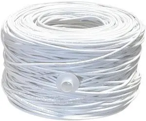 Premiertek 1000 Ft Cat5e 24AWG CCA UTP Solid 4-Pairs Network Ethernet LAN Cable Bulk White (CAT5E-1KFT-W)