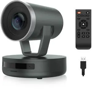 NEARITY V410 NDI PTZ Camera, 2K 10x Hybrid Zoom Video Conference Webcam, AI-Powered Noise Cancellation, 4 Preset Positions, 350° Pan&60° Tilt, 120° FOV, Remote Control for Zoom/Teams/Google Meet