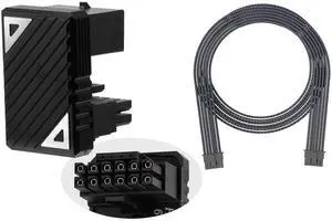 Formulamod 16 Pin GPU PCI-e 5.0 180 Degree Angled Connector+16Pin(12+4P) GPU Sleeved Modular Cable