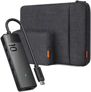Inateck USB 3.2 Gen 2 USB C Hub 10Gbps with 13 Inch Case Sleeve 360° Protection,Bundle Product,HB2025 and LB01006