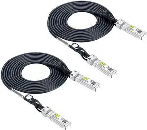 10Gtek 10G SFP+ DAC Twinax Cable, Passive, Compatible with Cisco SFP-H10GB-CU3M, Ubiquiti UniFi, Fortinet and More, 3 Meter(10ft), 2-Pack