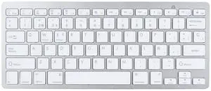 Diyeeni Bilingual Keyboard Portable Thin for German French Spanish Italian Keyboard, Bluetooth Keyboard Compatible with iOS, Android, Windows, OS (Spanish QWETZ Layout)