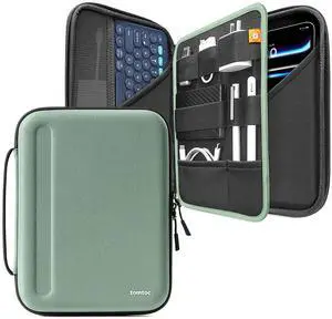 tomtoc Portfolio Case for 11 Inch iPad Pro M4, M2&M1 & iPad Air M3&M2, 2025 iPad A16, 10.9-in iPad Air 5 & iPad 10, Carrying Storage Sleeve Bag with Accessories Compartment