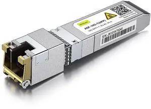 10Gtek 10GBase-T SFP+ to RJ-45 Transceiver, 10Gbe SFP+ to Copper Ethernet Module for HPP, HP Aruba, TP-Link TL-SM5310-T and More, RJ-45 SFP+ CAT.6a, up to 30-Meter