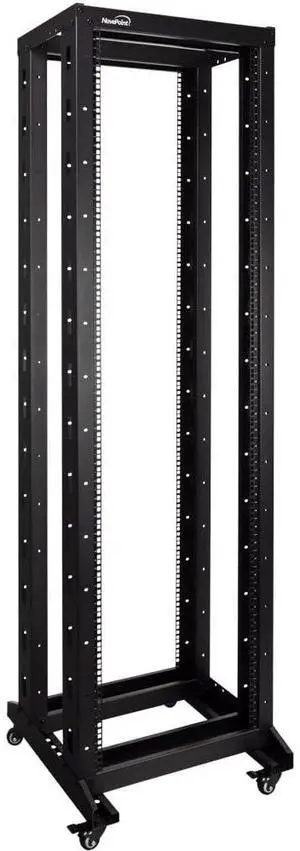 NavePoint 7ft Open Frame 19 Inch 42U 4-Post Network Server Relay Rack Rolling with Casters
