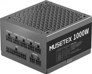 MUSETEX PC Power Supply 1000W, Full Modular ATX Power Supply, Multi Connectors Computer Power Supplies, 140mm Ultra Quiet Cooling Fan, PC PSU, Black (MU1000)