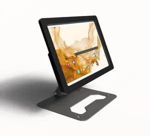 TABcare Anti-Theft Acrylic Case with EZ Foldable Aluminum Desktop Stand for Samsung Galaxy TAB Tablets (Black, TAB A9+ 11)