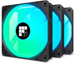 FOIFKIN 120mm PWM ARGB PC Case Fan (Black, Forward 3 Pack)