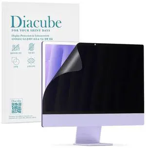 Diacube Privacy Screen Protector for iMac 24 Inch M4 (2024) / M3 (2023) / M1 (2021) | Anti-Glare and Anti-Spy Shield | Anti-Fingerprint | Anti-Scratch | Full Adhesive Type