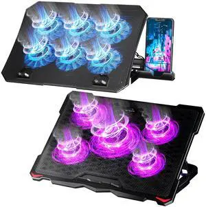 AICHESON S035 Purple Laptop Cooling Pad and Portable Computer Cooler Set