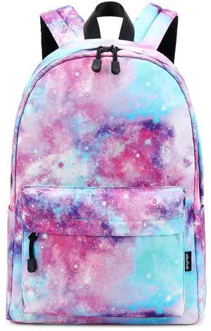 abshoo Lightweight Water Resistant Galaxy Backpacks For Teen Girls Women School Bookbags (Galaxy Pink)