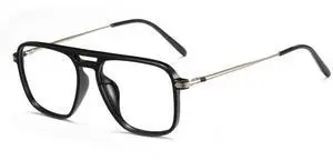 Cyxus Retro Aviator Blue Light Blocking Glasses for Women Men Tr90 Frame Pilot Glasses Anti Eye Strain 8186 Black