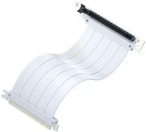 Vetroo White Premium PCIe 4.0 x16 Riser Cable, EMI Shielded High-Speed Flexible Extender PCI Express Gen 4 for Graphics Card (White)