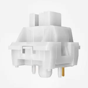 Silent Keyboard Switches,White Jade Switch for Mechanical Gaming Keyboard,5-pin Linear/Typing&Gaming/Pre Lubed Switches(108Pcs,Mute White)