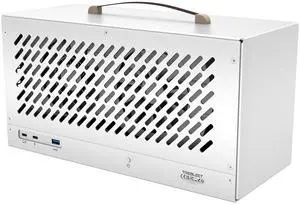 Compact eGPU Enclosure Compatible with Thunderbolt 3/4 USB4 40Gbps External GPU Dock Station with 600W PSU, Full Aluminum Chassis, NVIDIA/AMD PCIe Support, PD 85W Charging Support, Daisy Chain