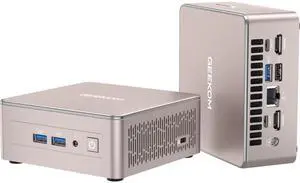 GEEKOM A5 Mini PC 2025 (3-Year Coverage) with AMD Ryzen 5 7430U, 16GB RAM, 512GB NVMe SSD, 2.5" SATA HDD, Windows 11 Pro, 8K@120Hz Quad Display, Dual HDMI, 6 X USB, SD 4.0 Slot, VESA/Home/Office