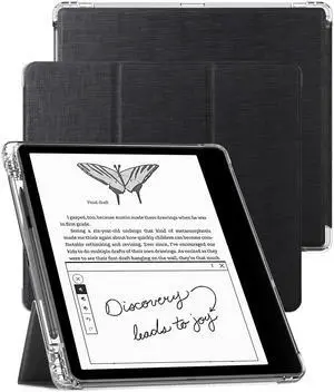Feitenn Case for Kindle Scribe Tablet, Flip PU Leather Case with Pen Holder Auto Wake Up & Sleep Smart Cover Case with Magnetic Stand for KindleScribe 10.2 2022 Release (Black)