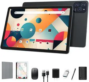 SUNTUNG Tablet, 2025 Latest 11 inch Android 15 Tablet, 5G WiFi+Cellular, MTK8786 Octa-Core, 16GB 128GB 1TB Expansion, 4G LTE Tableta, 21MP Camera, Gemini AI 2.0, Tablets with Keyboard, Mouse, Case