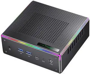 Trycoo Mini PC AMD Ryzen 7 7840HS(5.1GHz) 8C/16T Mini Computers 16GB DDR5 RAM 512GB NVMe SSD WiFi 6 BT 5.2 HD DP Full Function Type-C RJ45 TDP 65W Support 64GB RAM and 4TB SSD Extensions