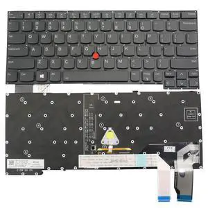 BestParts Backlit Laptop Keyboard Replacement for Lenovo Thinkpad X13 Yoga Gen 2 Type 20W8 20W9 & X13 Yoga Gen 3 Type 21AW 21AX US Layout with TrackPoint Black