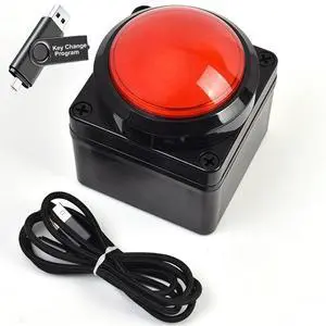 Yoqanr Programmable USB Macro Enter Keyboard, Major Policy Decision Button, One Handed Keyboard Setting Keypad, Game PC Switch Control Customized Combination Buttons(Red)