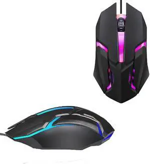 Corded Illuminated Mouse Not only is it The Best Tool for Precise Control, it is Also a Small Helper in Your Life (Black) (NTYDE3)