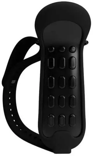 Twiddler4 - Black Body/Black Wrap Single Hand Chording Keyboard and Mouse Wireless Bluetooth Mini Keyboard Portable Handheld Pocket Rechargeable Keyboard for PC iPhone iPad Samsung Android Tablet