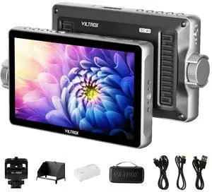 VILTROX DC-A1 7 Inch Camera Field Monitor,Ultra High Bright 2800 nit 1920x1080 Touch Screen Director Monitor with 4K HDMI Input/Output Sunshade Hood