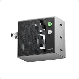 Pixel 140 Laptop Charger 140W USB C GaN Charger 3-Port with Smart Dot-Matrix Display PD3.1 Fast Charging for MacBook Pro, iPhone 17/16 (S2U-Black)