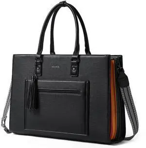 Shrrie 16inch Laptop Bag for Women-Fashion Rainbow Side,Waterproof Leather Tote Bag,Vintage Laptop Tote Purse