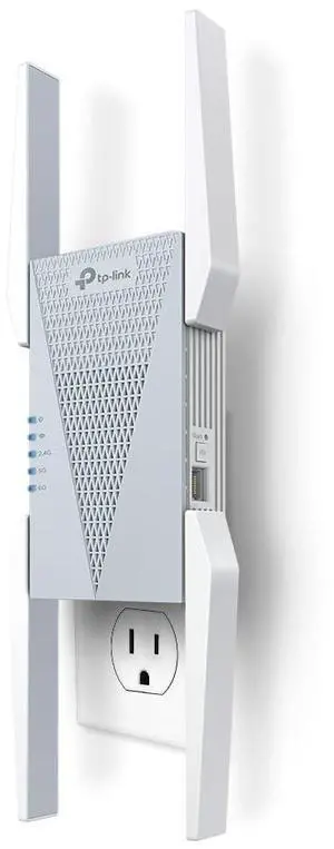 TP-Link RE813XE AXE5400 Wi-Fi 6E Range Extender w/Ethernet Port | 5.4 Gbps Tri-Band Wireless Repeater Amplifier | Up to 2800 Sq. Ft., 96 Devices | 6 GHz Band, 160 MHz | APP Setup | OneMesh Compatible