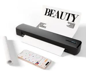 Bluetooth Wireless Portable Thermal Printer: Supports 8.5'' x 11'' Letter/A4/A5 Sizes Perfect for Home and Office Compatible with Smartphone & PC