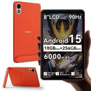 Blackview ZENO 1 8 Inch Tablet Android 15 Mini Tablet with Gemini AI, Small Gaming Tablets, 5G WiFi,18(6+12) GB+256GB/2TB TF, 90Hz, Widevine L1, GPS, Detachable Stand