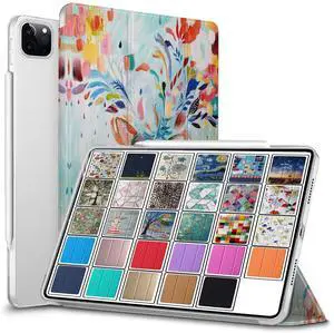 DuraSafe Cases for iPad PRO 11 Inch 2 2020 3 2021 [ PRO 11 2nd 3rd ] A2377 A2459 A2301 MHMT3LL/A MHMU3LL/A MY332LL/A Printed Lightweight PC Dual Angle Stand Clear Flip Back Cover - Deer Print