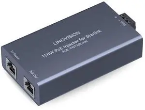 Full Gigabit 150W High Power PoE Injector for Starlink with 48-57V Input / 3A 10/100/1000M