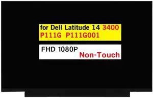 14.0" Replacement for Dell Latitude 14 3400 P111G P111G001 FHD 1920×1080 30 Pins Non-Touch Screen LCD Display Panel (Not HD/Touch Version)