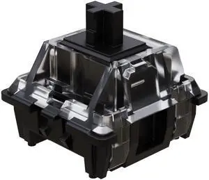 Gateron KS-15 RGB Optical Mechanical MX Type Key Switch - Clear top (65 Pcs, Black)