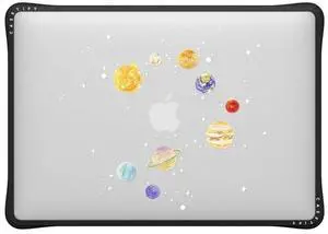 CASETiFY Impact MacBook Air 13" (M1/Intel) Case [Cushioned Impact Corners/Scratch-Resistant/Anti-Slip Grip] - Solar System - Clear Black