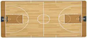 xigua Basketball Court Large Gaming Mouse Pad with Non-Slip Base, Extended Mousepad with Stitched Edges, Waterproof Desk Mat Keyboard Pad for Gamer, Desktop, Office & Home